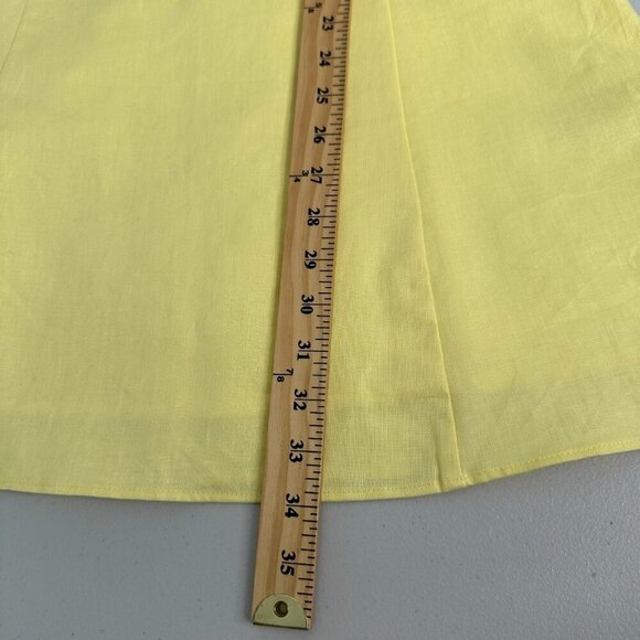 Banana Republic Mini Dress Size 6 Yellow Linen Blend - Picture 5 of 10